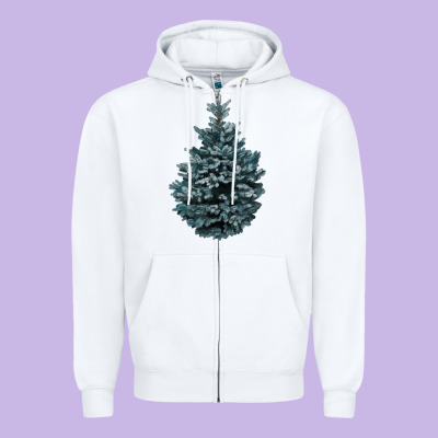 Colorado Blue Spruce Zipper Hoodie Designed By Ranaportraitstore