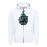 White Colorado Blue Spruce Zipper Hoodie - RanaPortraitStore
