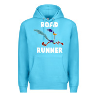 Ocean Blue Road Runner Beep Beep Premium Hoodie - linhVisuals