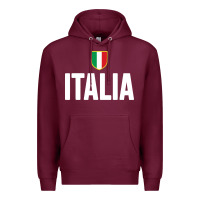 Burgundy italia soccer jersey Premium Hoodie - linhVisuals
