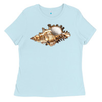 Baby Blue murex snail Ladies Tee - LillyAllenDesigns