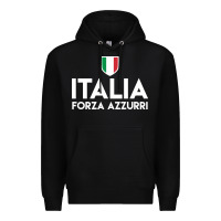 Black italia soccer jersey Premium Hoodie - linhVisuals
