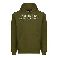Army Green i'm an adult, but not like Premium Hoodie - linhVisuals