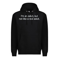 Black i'm an adult, but not like Premium Hoodie - linhVisuals