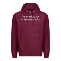 Burgundy i'm an adult, but not like Premium Hoodie - linhVisuals