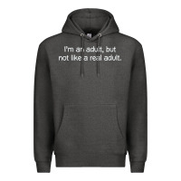 Charcoal Heather i'm an adult, but not like Premium Hoodie - linhVisuals