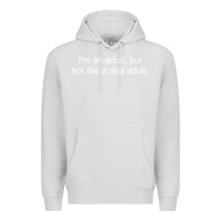 Dove Grey i'm an adult, but not like Premium Hoodie - linhVisuals