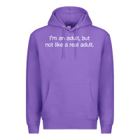 Purple i'm an adult, but not like Premium Hoodie - linhVisuals