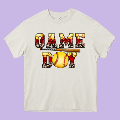Game Day Softball Heavy Core Tee Designed By Fadigitalartstudio