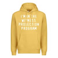 Antique Gold i'm in the witness protection program Premium Hoodie - linhVisuals