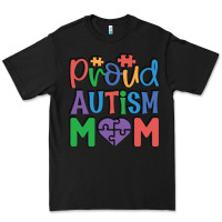 Black Proud Autism Mom Premium Tee - CowhideDigitalArt