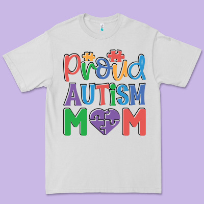 Proud Autism Mom Premium Tee Designed By Cowhidedigitalart