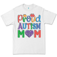 White Proud Autism Mom Premium Tee - CowhideDigitalArt