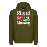 Army Green blessed to be called mommy t  shirt blessed to be called mommy lovely Premium Hoodie - linhVisuals