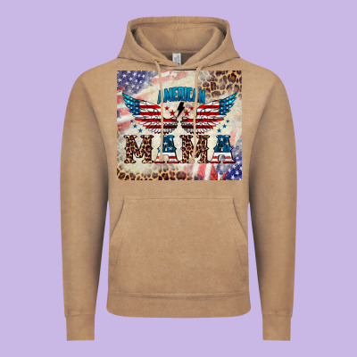 American Mama Vintage Hoodie Designed By Barkaloodesign