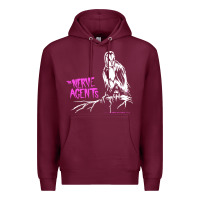 Burgundy the nerve agents Premium Hoodie - linhVisuals