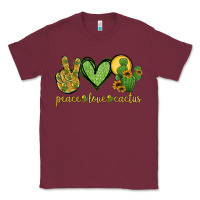 Burgundy peace love cactus Classic Tee - Jasminsmagicworld