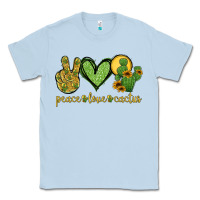 Dusty Blue peace love cactus Classic Tee - Jasminsmagicworld