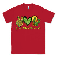 Red peace love cactus Classic Tee - Jasminsmagicworld