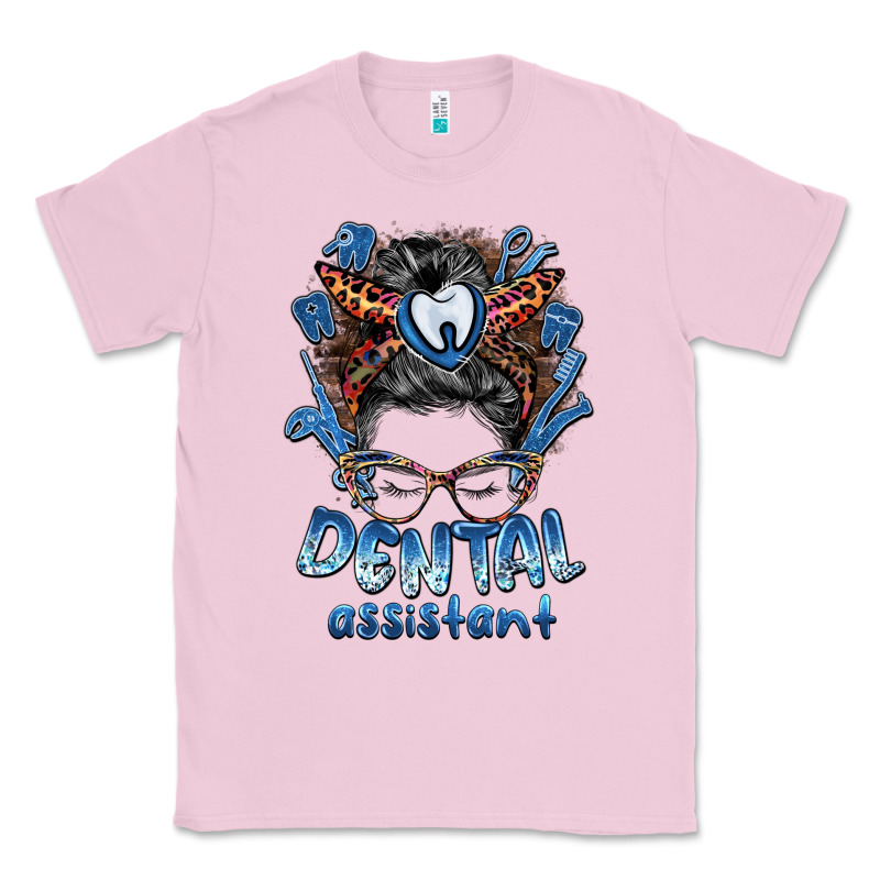 Dental Assistant Messy Bun Classic Tee by BarkalooDesign | Teevron