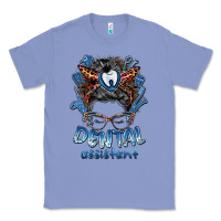 Colony Blue dental assistant messy bun Classic Tee - BarkalooDesign