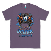 Lavender dental assistant messy bun Classic Tee - BarkalooDesign