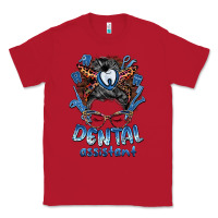 Red dental assistant messy bun Classic Tee - BarkalooDesign