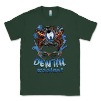 Sports Green dental assistant messy bun Classic Tee - BarkalooDesign