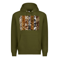 Army Green western animal patterns brushstoke Premium Hoodie - BarkalooDesign