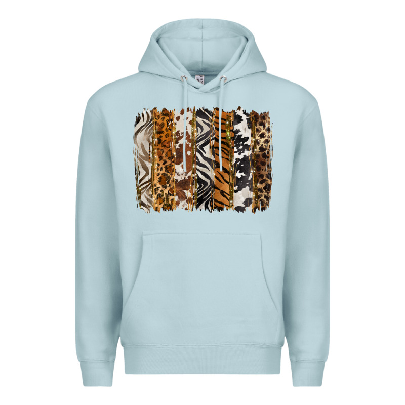 Western Animal Patterns Brushstoke Premium Hoodie by BarkalooDesign | Teevron