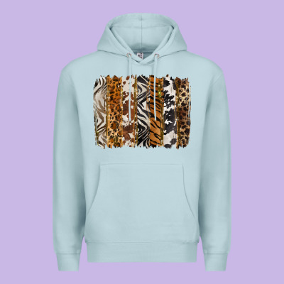 Western Animal Patterns Brushstoke Premium Hoodie Designed By Barkaloodesign