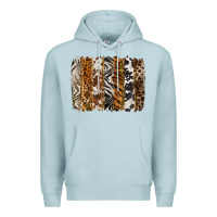 Blue Mist western animal patterns brushstoke Premium Hoodie - BarkalooDesign