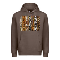 Coffee western animal patterns brushstoke Premium Hoodie - BarkalooDesign