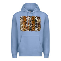 Colony Blue western animal patterns brushstoke Premium Hoodie - BarkalooDesign