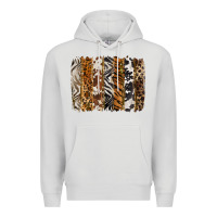 Dove Grey western animal patterns brushstoke Premium Hoodie - BarkalooDesign