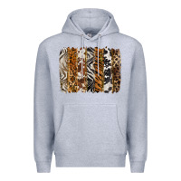 Heather Grey western animal patterns brushstoke Premium Hoodie - BarkalooDesign