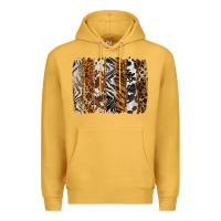 Mustard western animal patterns brushstoke Premium Hoodie - BarkalooDesign