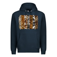 Navy western animal patterns brushstoke Premium Hoodie - BarkalooDesign