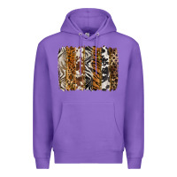 Purple western animal patterns brushstoke Premium Hoodie - BarkalooDesign