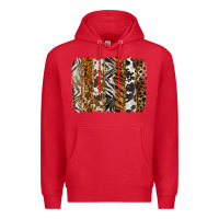 Red western animal patterns brushstoke Premium Hoodie - BarkalooDesign