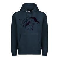Navy cyndaquil Premium Hoodie - linhVisuals