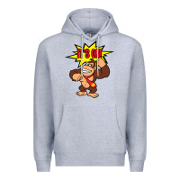 Heather Grey donkey kong Premium Hoodie - linhVisuals