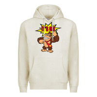 Oatmeal Heather donkey kong Premium Hoodie - linhVisuals
