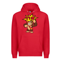 Red donkey kong Premium Hoodie - linhVisuals