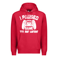 Cardinal i paused my game to be here Premium Hoodie - linhVisuals