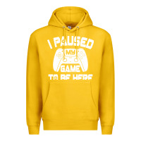 Lemon i paused my game to be here Premium Hoodie - linhVisuals