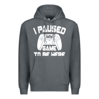 Rock i paused my game to be here Premium Hoodie - linhVisuals