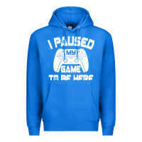 True Royal i paused my game to be here Premium Hoodie - linhVisuals