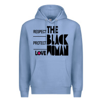 Colony Blue respect protect love the black woman Premium Hoodie - linhVisuals