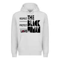 Dove Grey respect protect love the black woman Premium Hoodie - linhVisuals